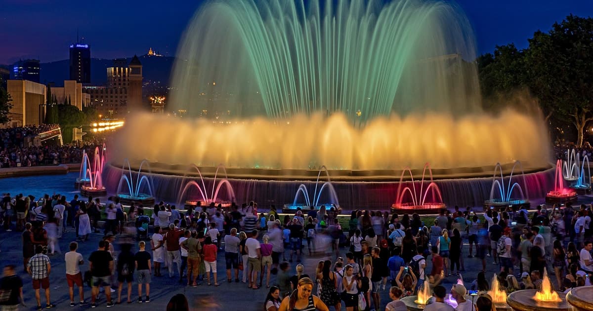 Barcelona Cable Car Sky Views, Magic Fountain & Castle Visit
