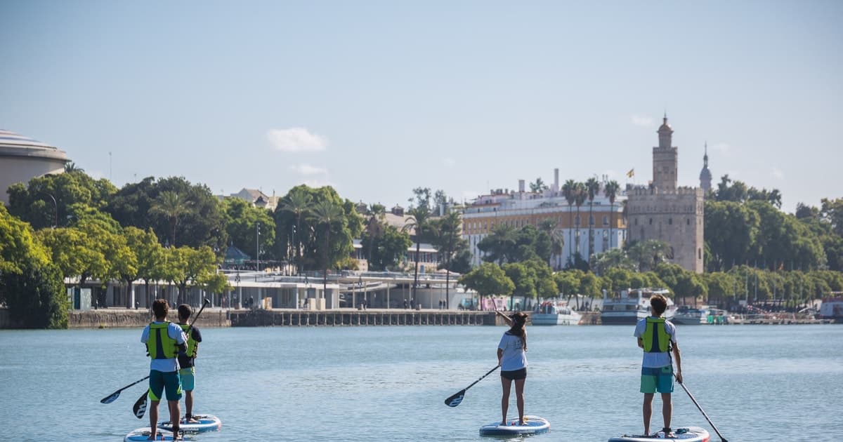 Sevilla: tour de 1,5 horas de paddle surf de día