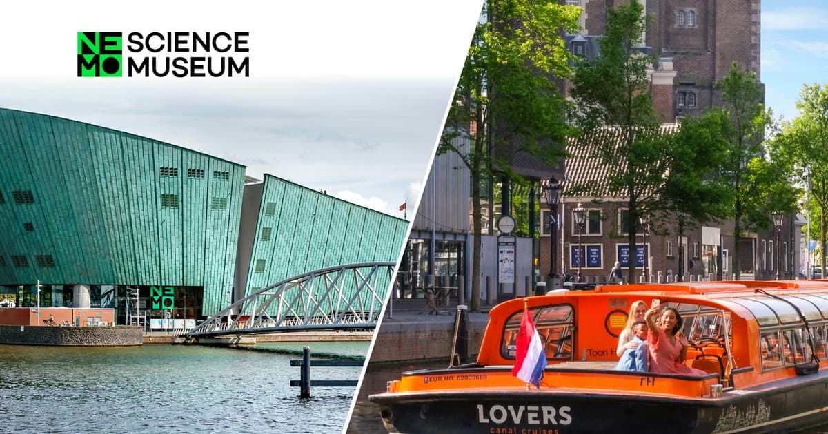 Ámsterdam: crucero de 1 hora por los canales y Museo de Ciencias NEMO