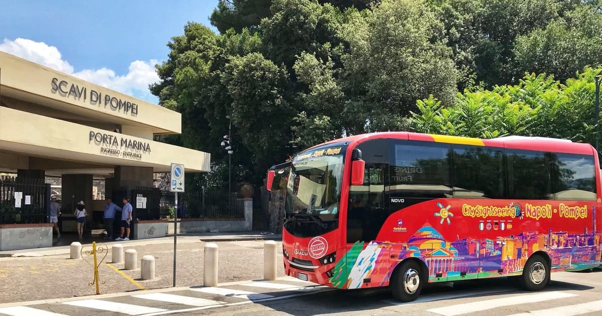 Nápoles: Autobús de ida y vuelta a Pompeya