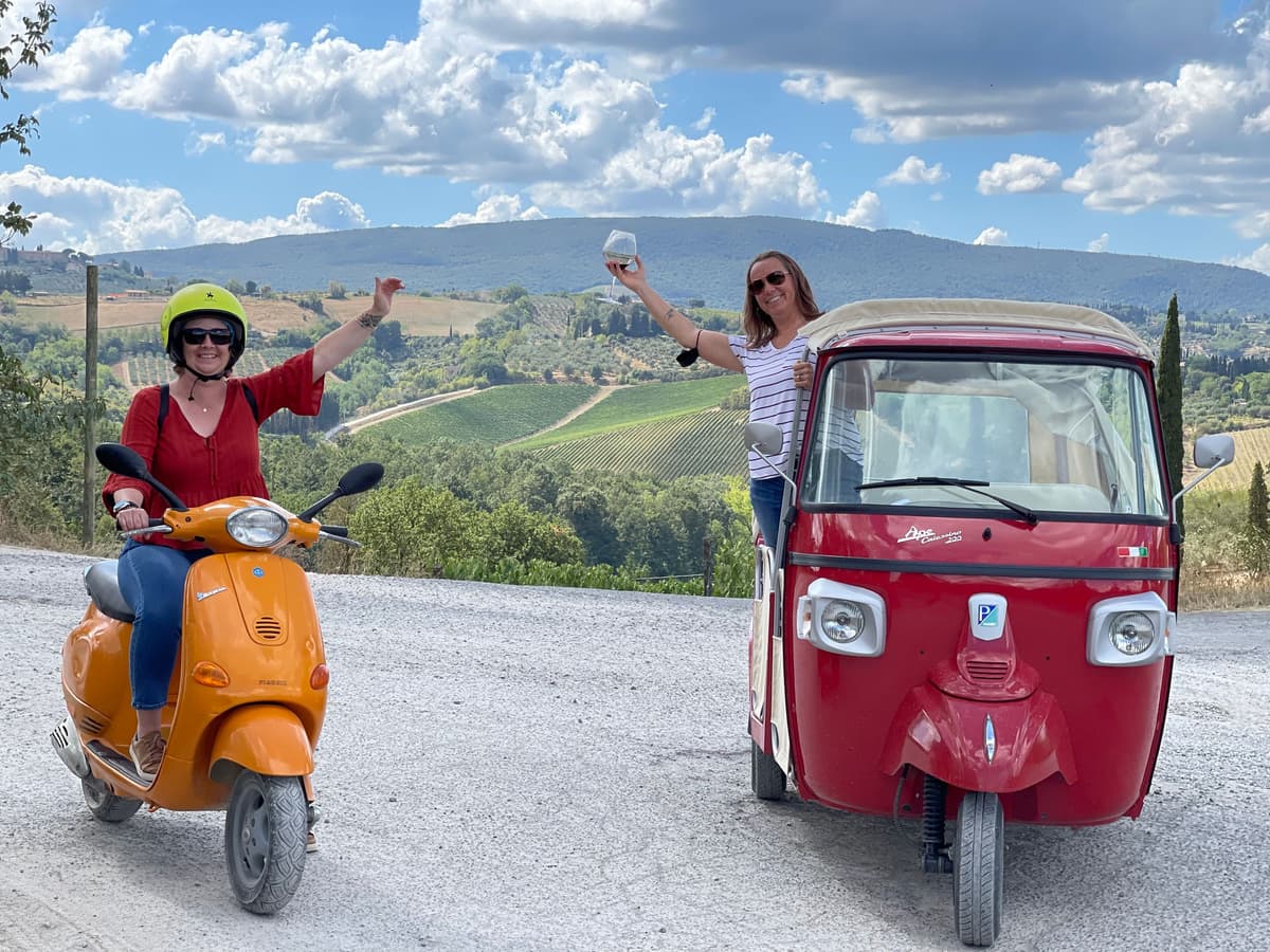SmallGroup Tuscany Vespa Tour Medieval Villages Winery Lunch