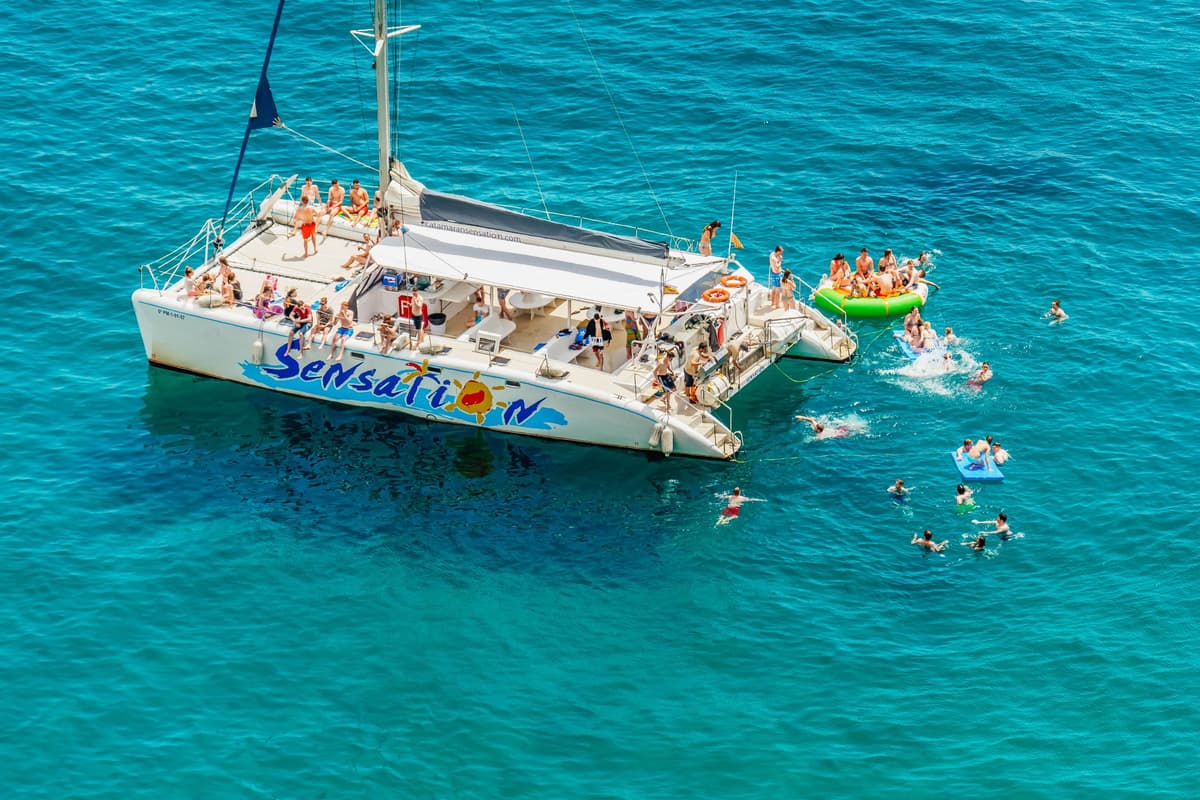 Barcelona: Catamaran Party Cruise with BBQ Meal