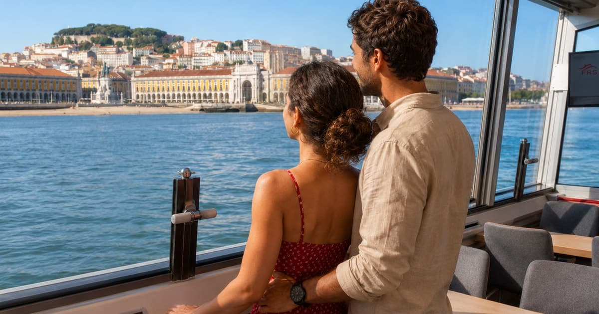 Lisbon: Tagus River Landmarks Cruise with Audio Guide & Bar
