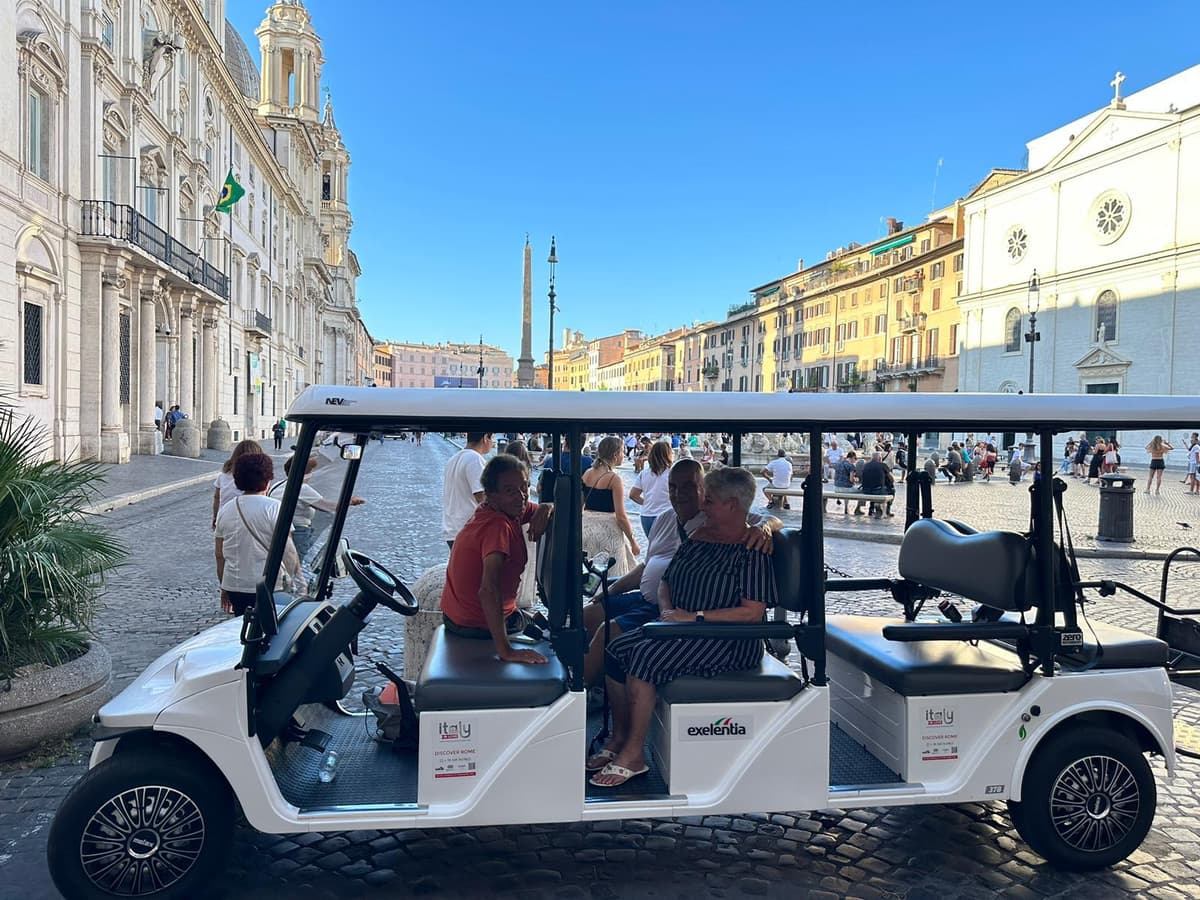 Rome: Guided Golf Cart Tour with Gelato and Granita