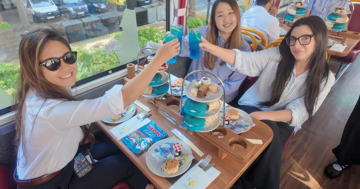 London: The Smurfs Afternoon Tea Bus Tour Party Adventure