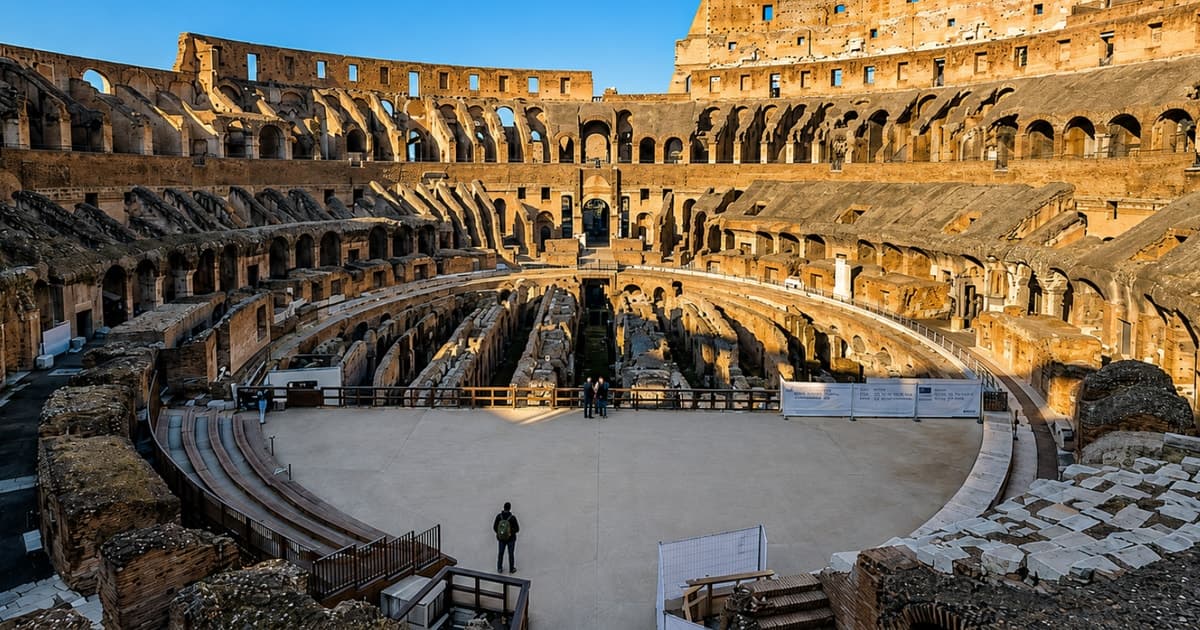 Coliseo: arena y tour por la Antigua Roma, máx. 8 personas