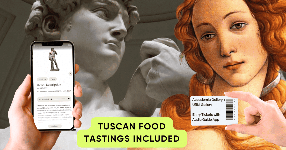 Florence: Uffizi & Accademia Timed Tickets with Audio App