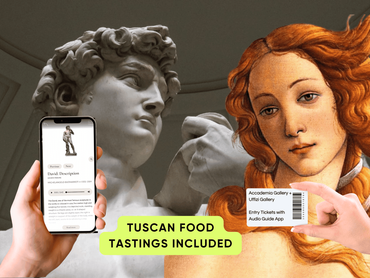 Florence: Uffizi & Accademia Timed Tickets with Audio App