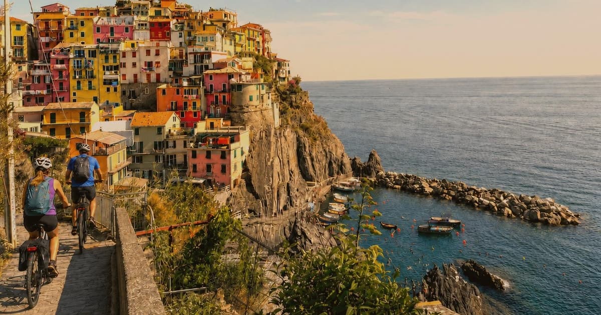 Cinque Terre: ruta en bicicleta eléctrica con guía virtual