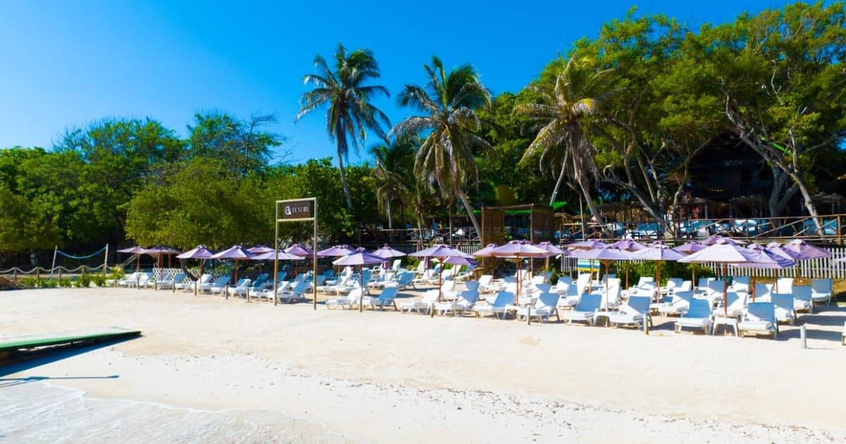 Cartagena: Excursión de un día al Club de Playa de la Isla del Rosario y OPEN BAR