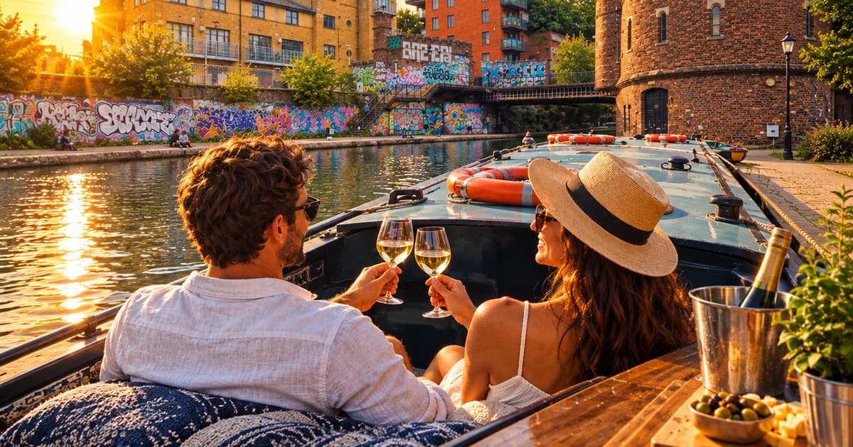 London: Camden Private Canal Boat Tour with Drinks & Snacks
