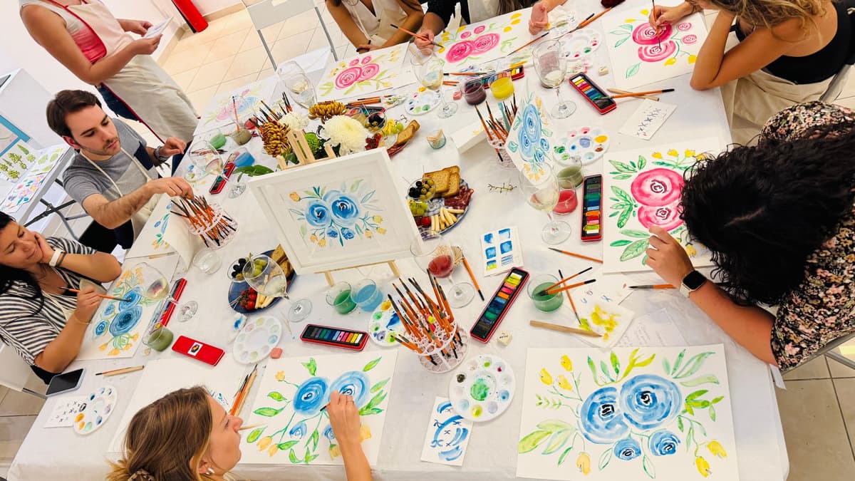Barcelona: Watercolour Workshop & Wine Experience