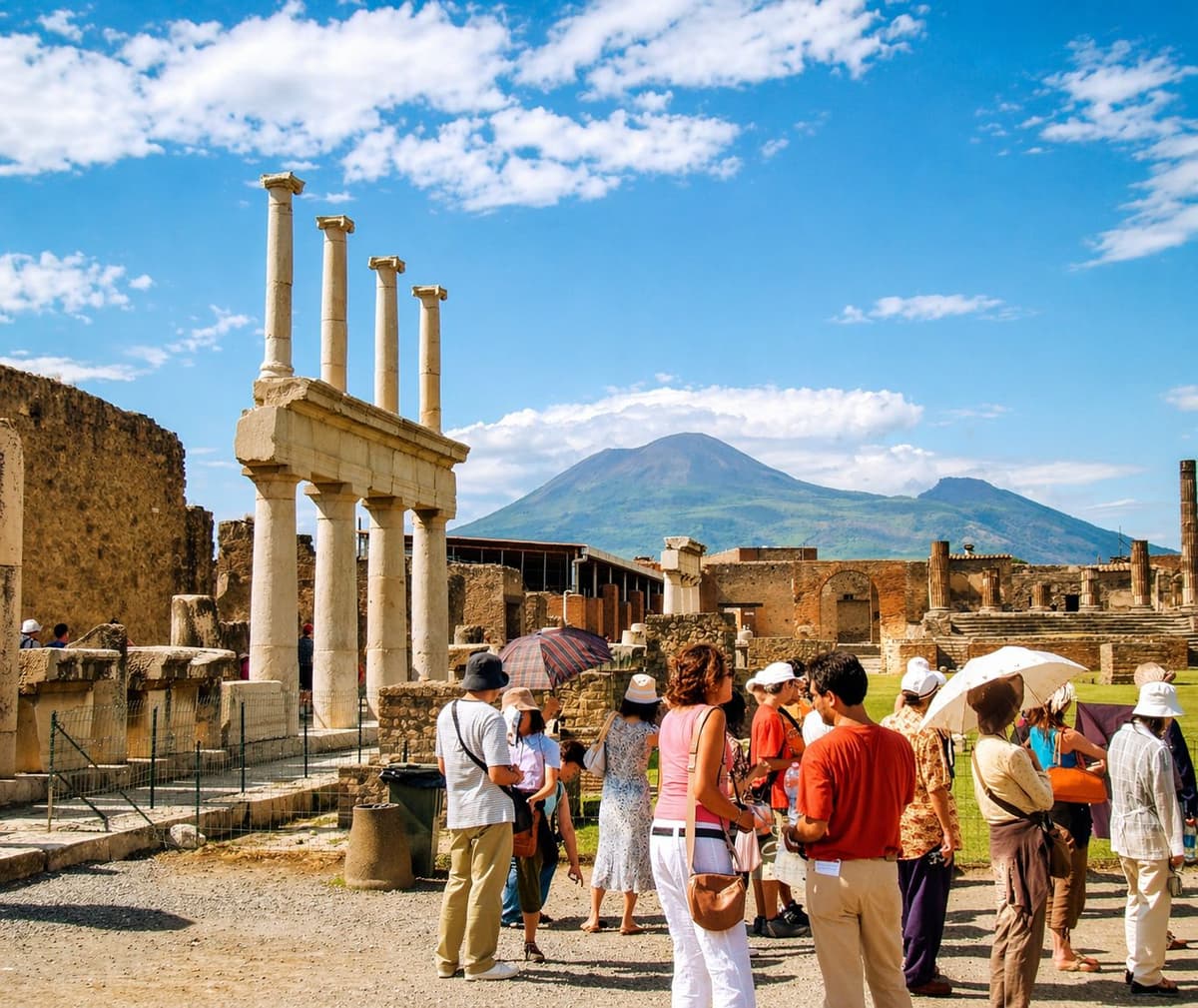 From Rome: Best of Pompeii & Sorrento Day Trip with Lunch