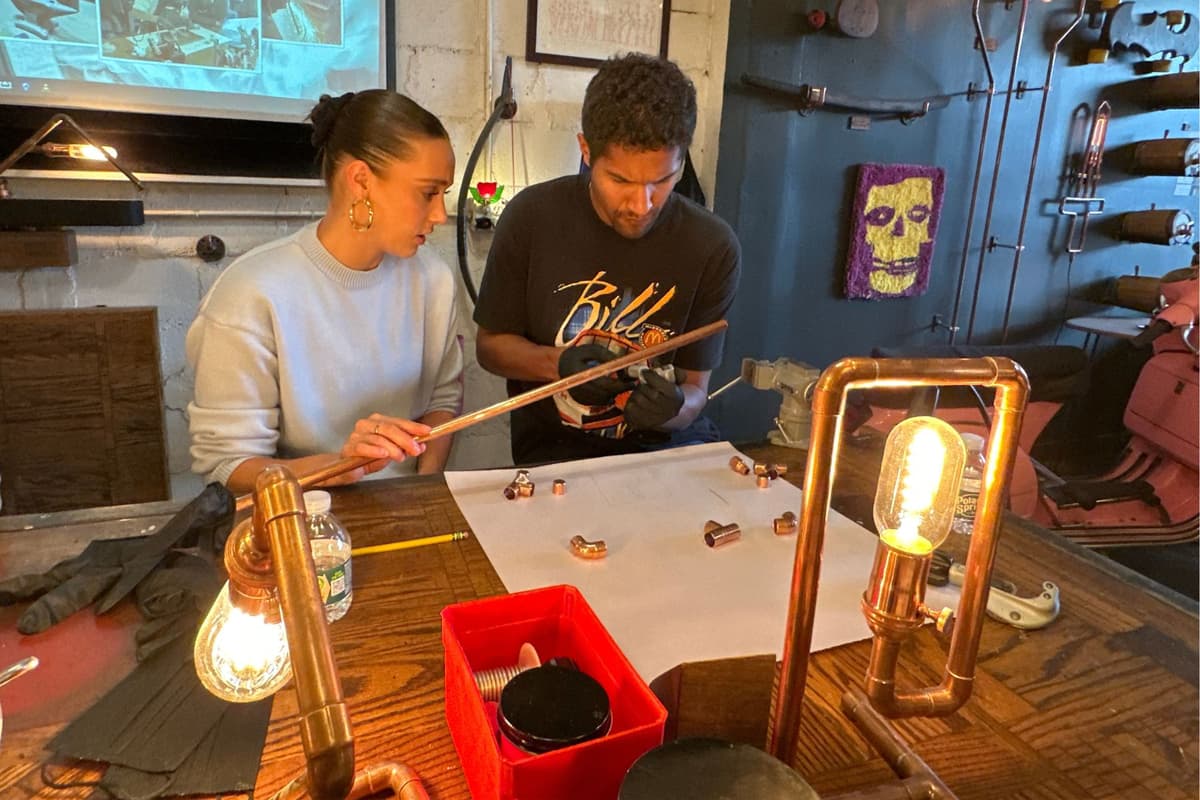 Brooklyn: Custom Copper Lamp Workshop