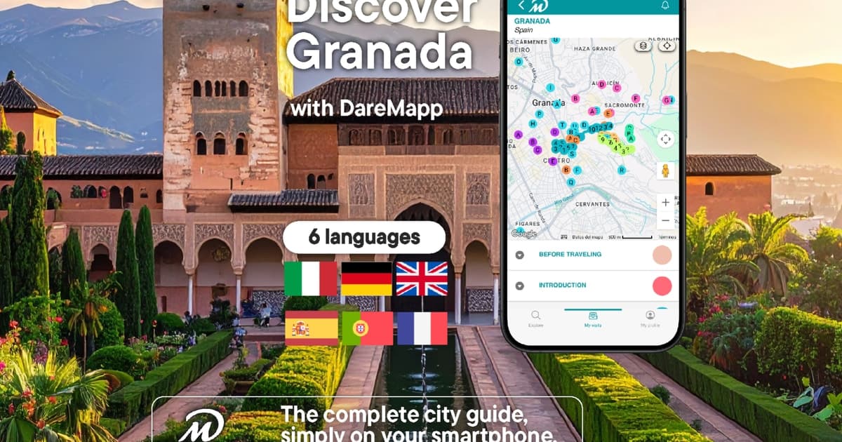 Granada: Visita Guiada Privada con tu Móvil + Ruta intercativa Alhambra.