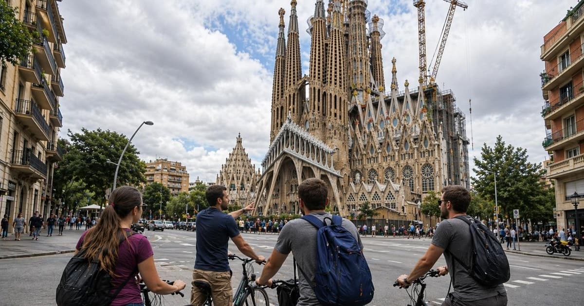 Barcelona: Tour privado en bici/eBike y entradas a la Sagrada Familia