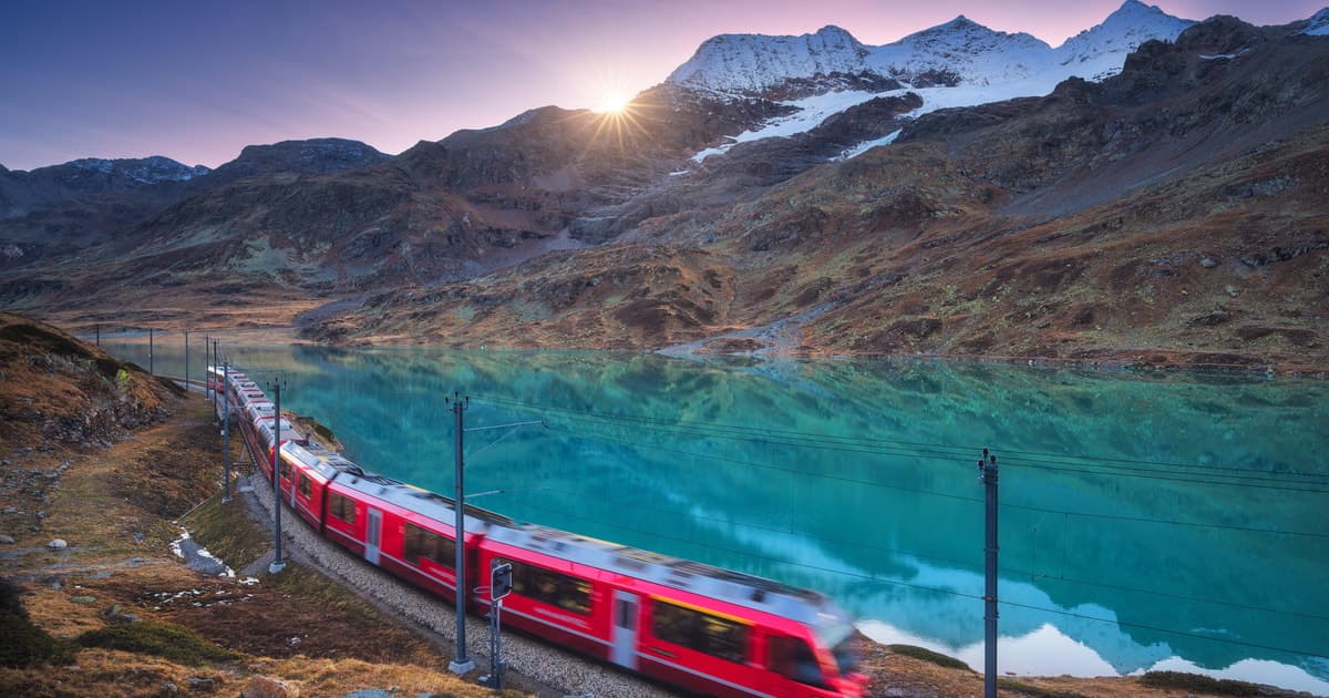 Swiss Alps by Train: Bernina & St. Moritz from Milan