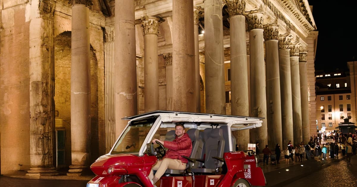 Golf Cart Tour: Florence at Night in a Flash