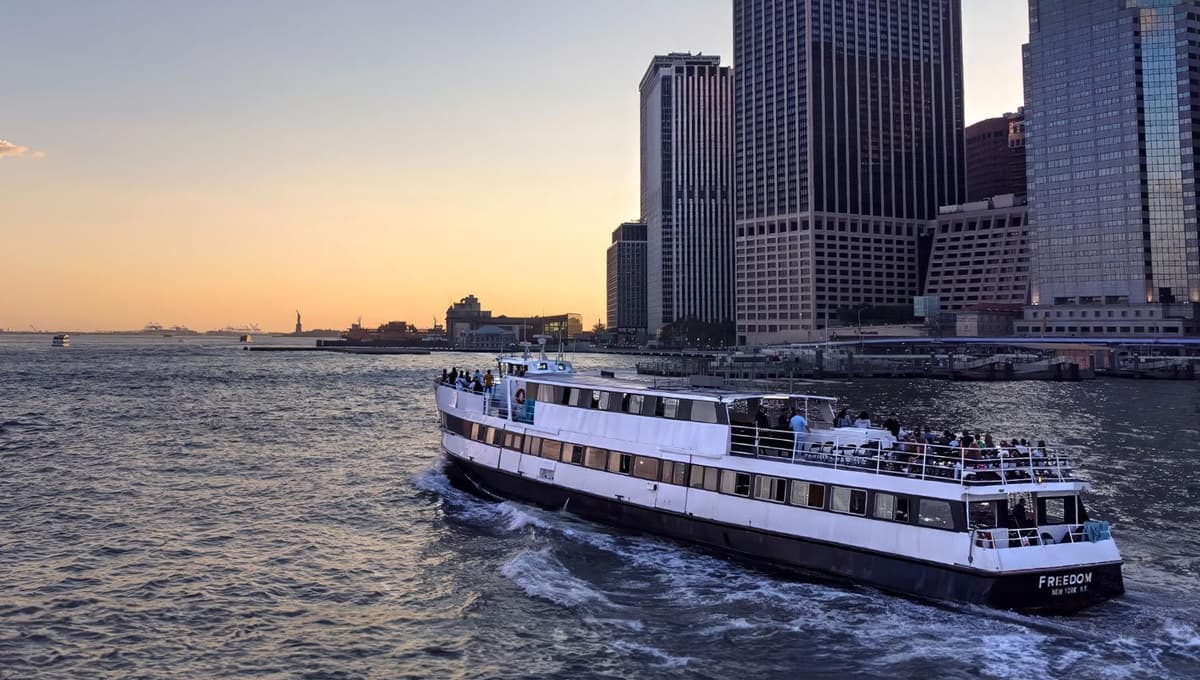 New York: Sunset Cruise with Statue of Liberty Views
