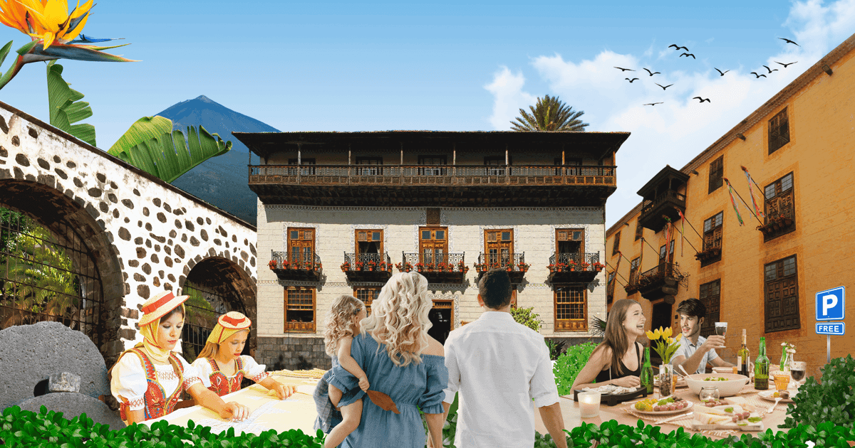 La Orotava:Casa de los Balcones y Molino del Hoyo Molino de Gofio