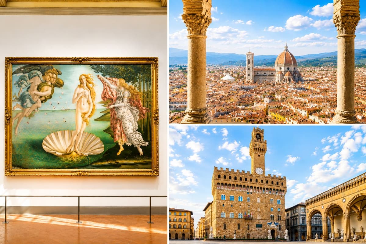 Florence: Uffizi Audioguide & Palazzo Vecchio Terrace Option