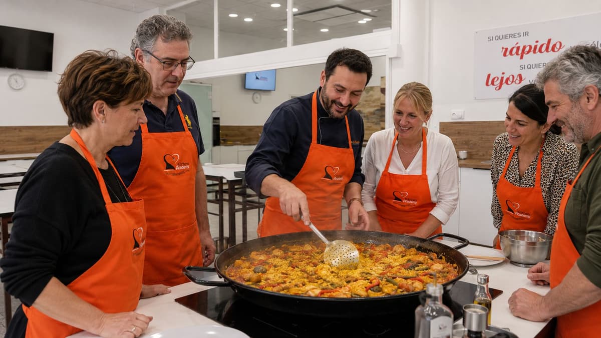 Madrid: Hands-On Paella Cooking Class with Tapas and Drinks