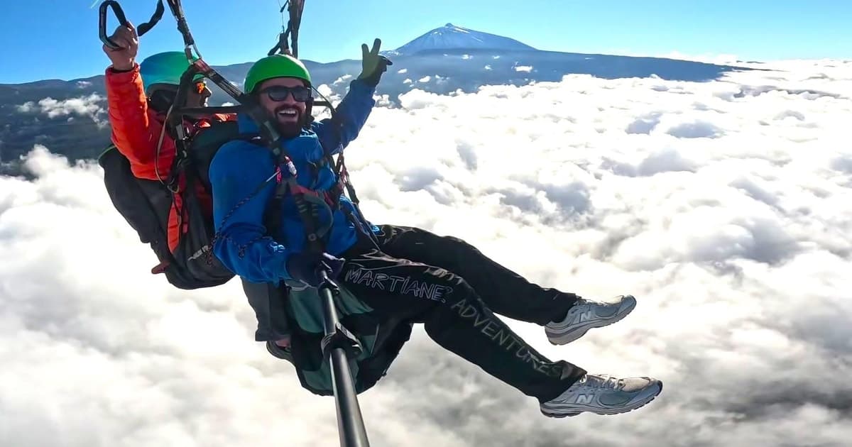Vuelo en parapente desde Puerto de la Cruz o el Parque Nacional del Teide