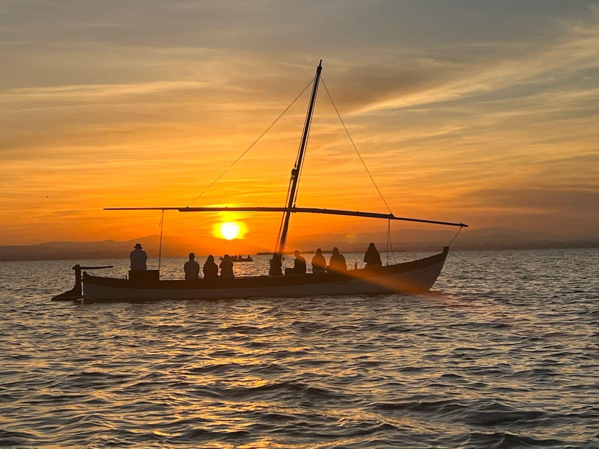 Desde Valencia: paseo en barco por la Albufera, atardecer y paella incluidos