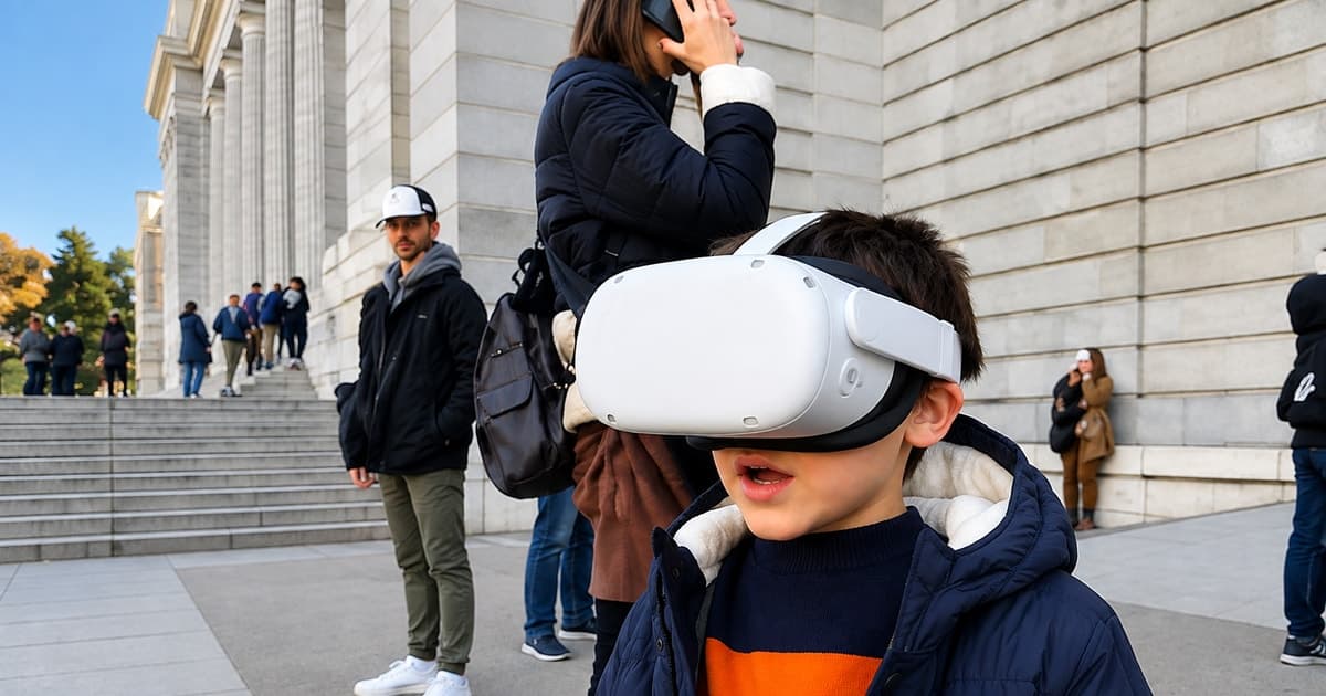 Madrid: tour a pie guiado de realidad virtual para niños