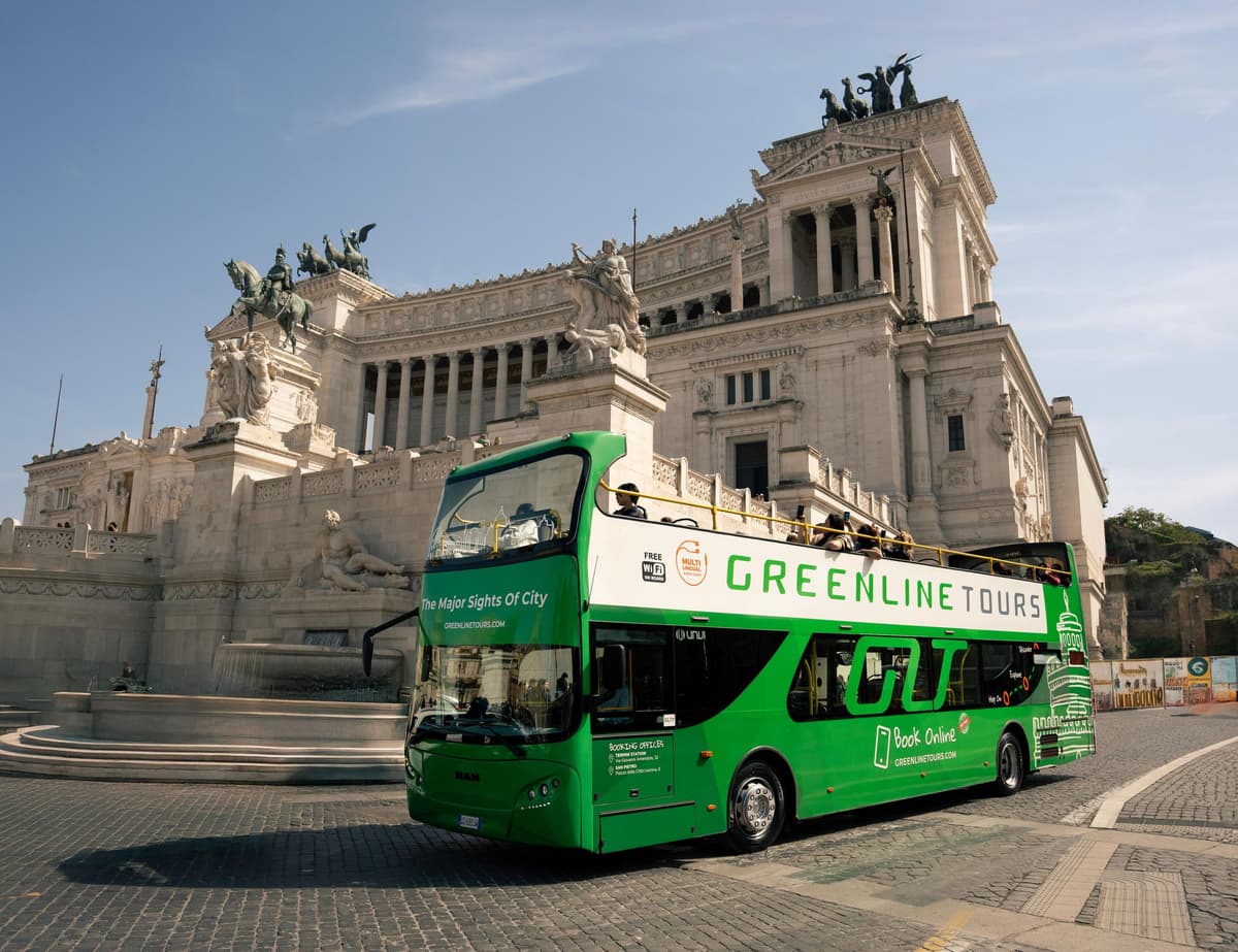 Rome: Express Open-Top Bus Tour & Multilingual Audio Guide