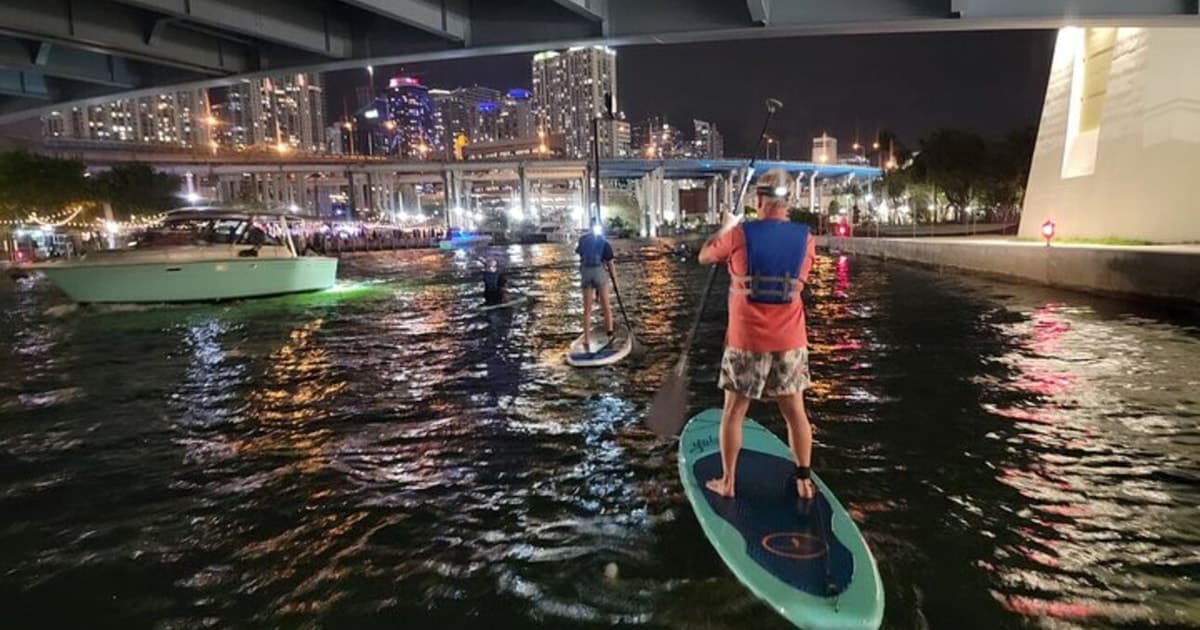 Miami: City Lights SUP or Kayak Night Tour