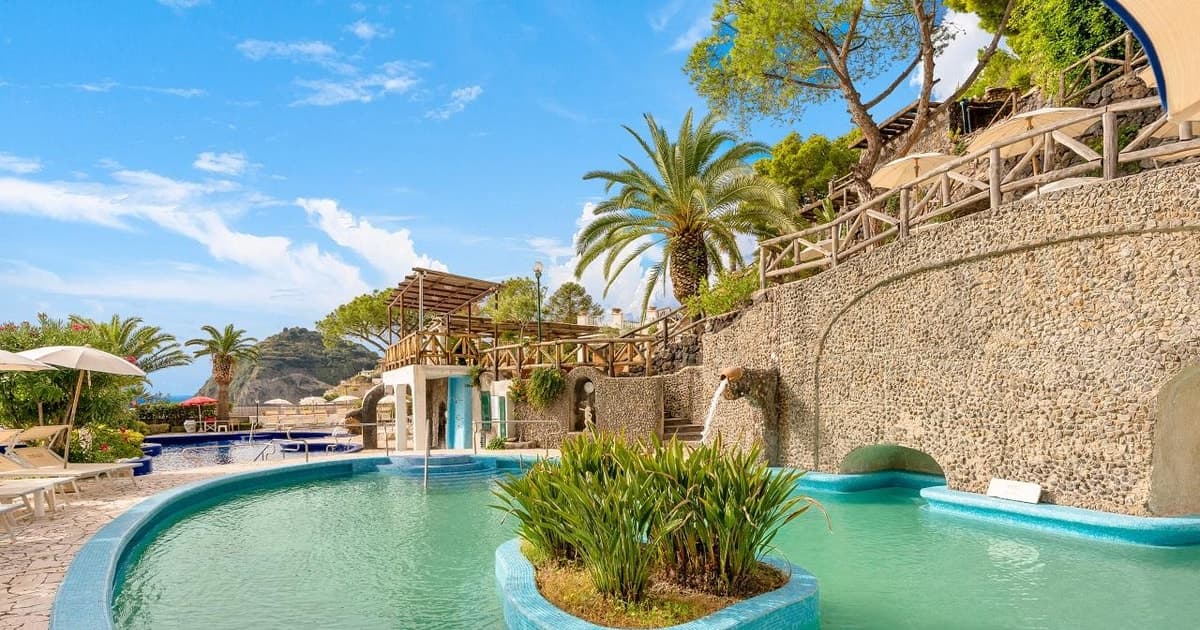 From Naples: Ischia Relax Thermal Park and Free Time in Sant'Angelo