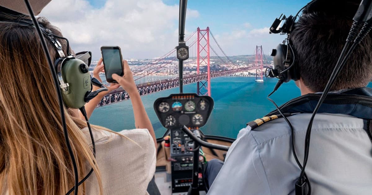 Lisbon: Helicopter Ride, Boat Trip, & Old Town Walking