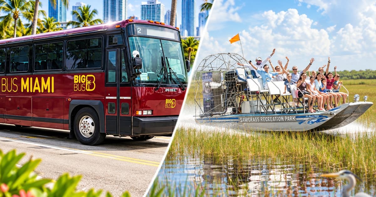Miami: Everglades Airboat, Wildlife Exhibit & Roundtrip Bus