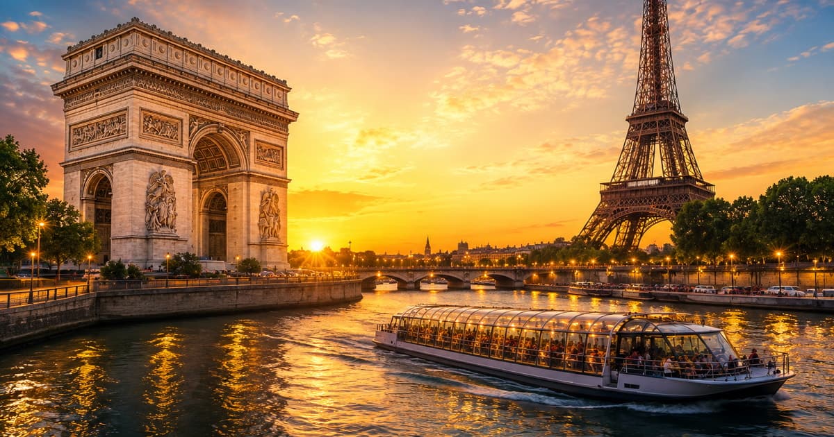 Arc de Triomphe Rooftop & Sunset Seine River Crusie Tickets
