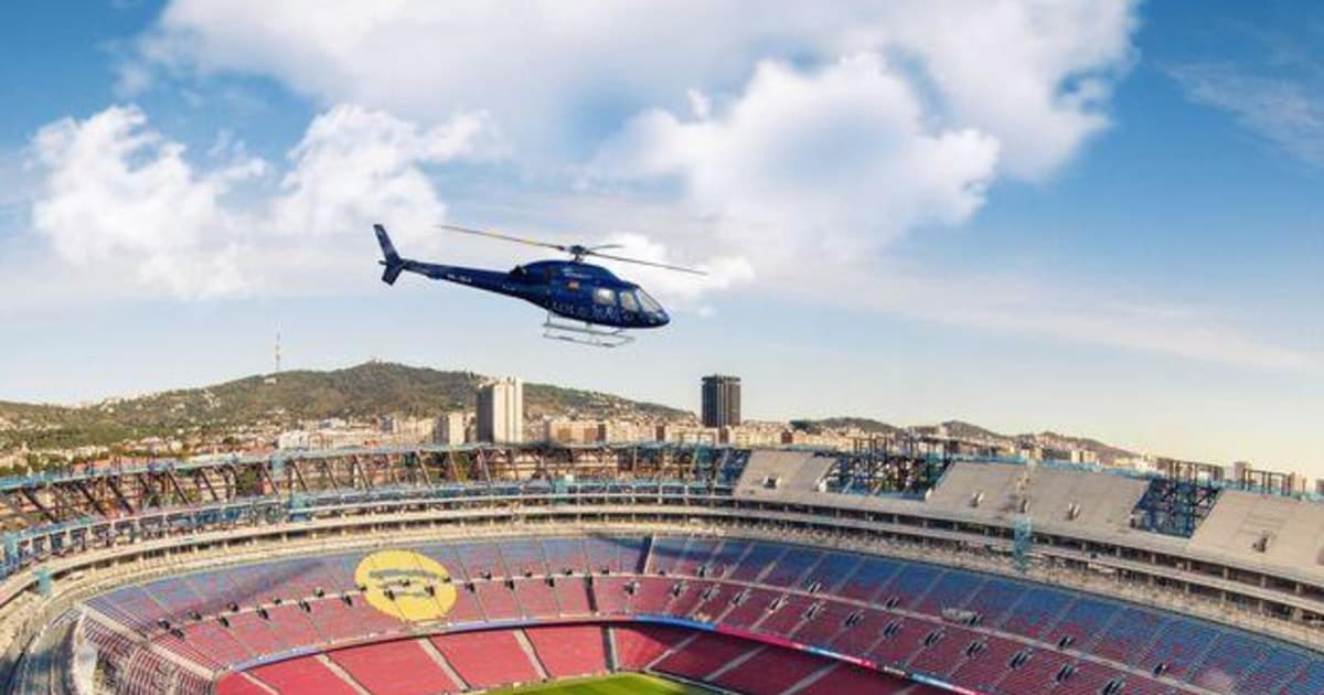 Barcelona: Barça Sky Tour Helicopter & Museum Experience