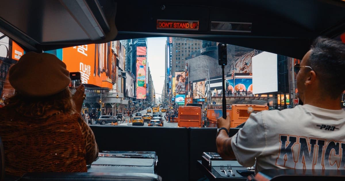 NYC Bustronome Gourmet Sightseeing Dinner Tour Panoramic Bus