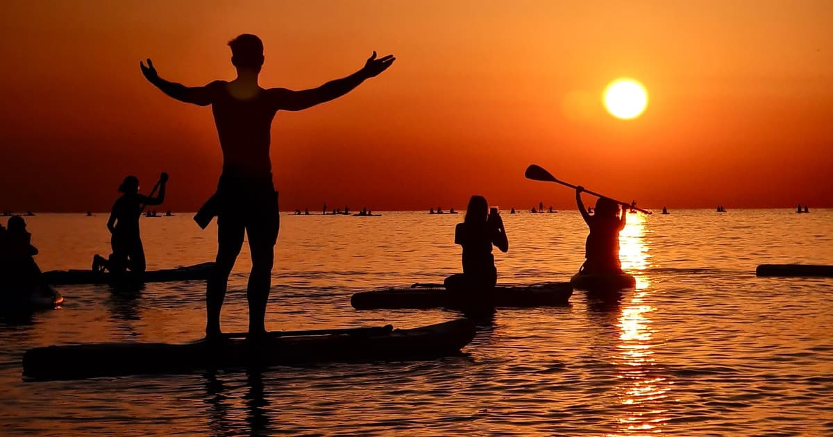Barcelona: Paddleboard al Amanecer Inc.: profesor, material, fotos y café
