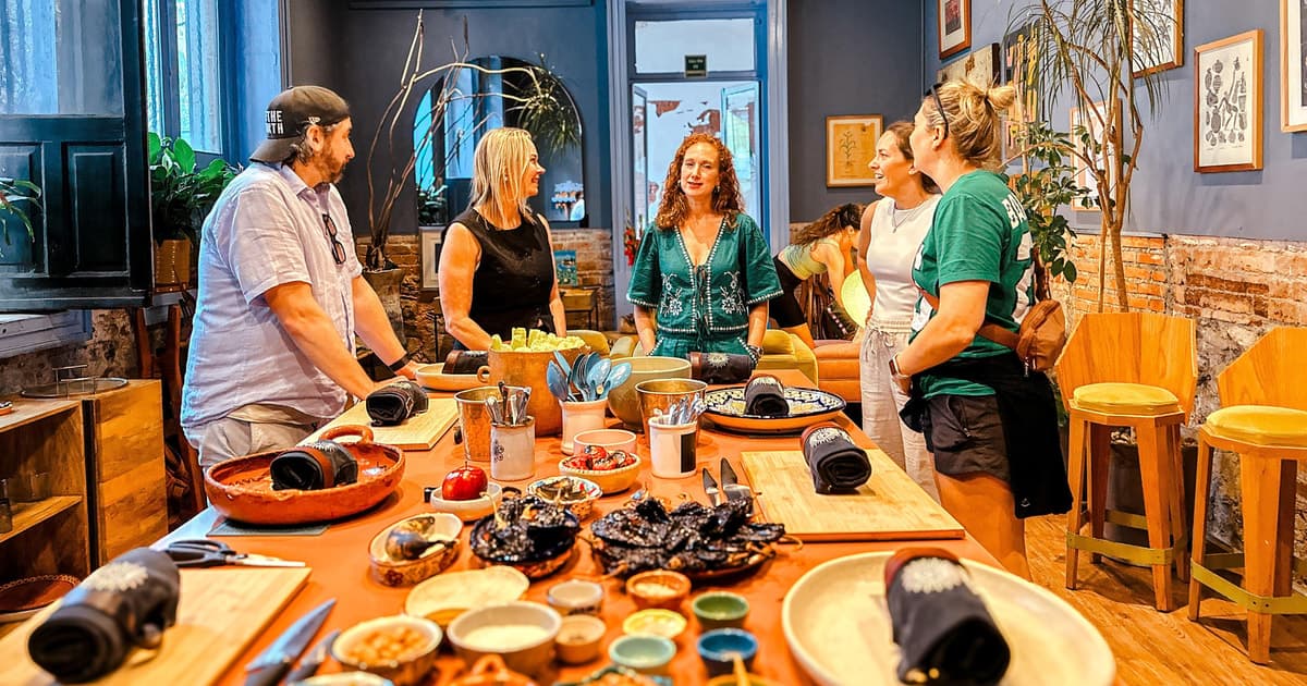 Ciudad de México: clase de cocina y tour por el mercado en Casa Jacaranda