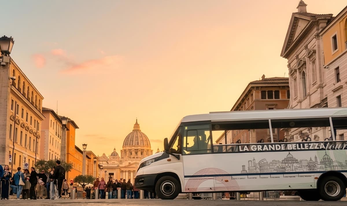 Roma: tour panorámico en minibús abierto con audioguía