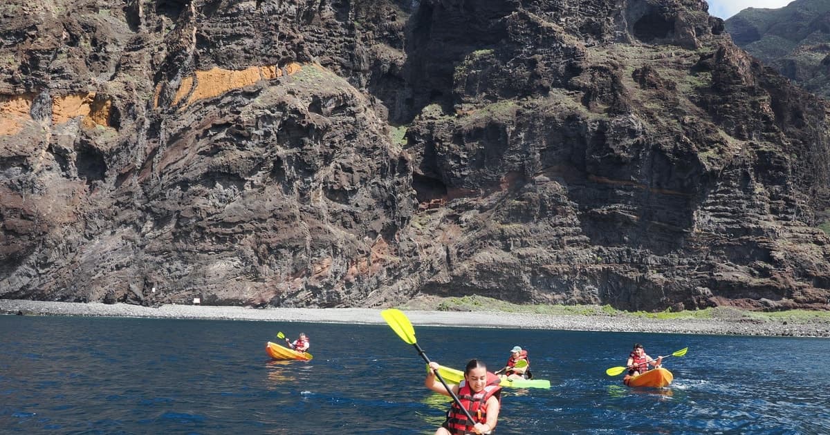 Tenerife: Tour completo de kayak, snorkel y barco hasta la Bahía de Masca
