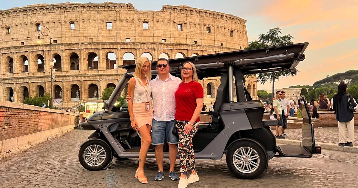 Rome: Golf Cart Tour with Italian Breakfast