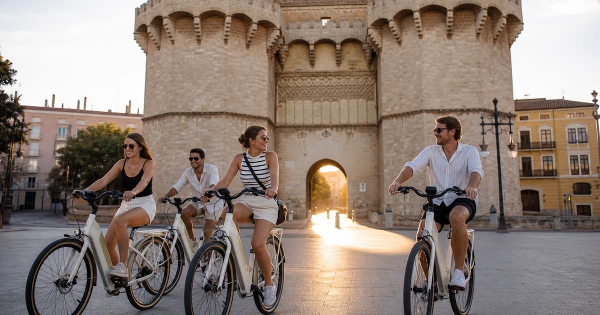 Valencia: tour de 3 horas en bici eléctrica a la playa con opción de baño en el mar.