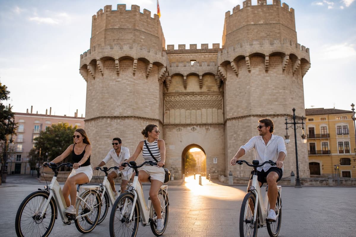Valencia: tour de 3 horas en bici eléctrica a la playa con opción de baño en el mar.