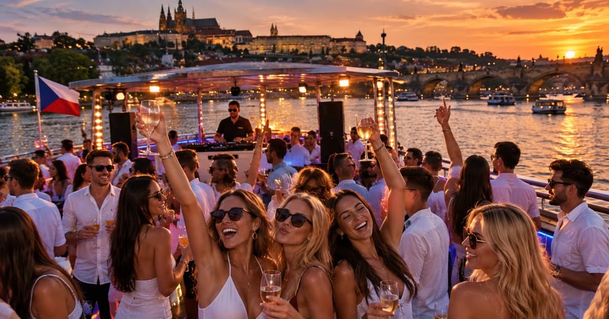 Praga: fiesta en barco por el río de Praga
