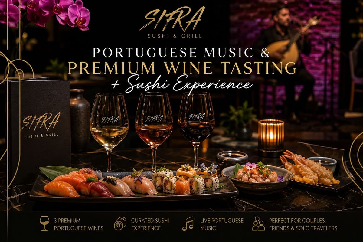 Wine Tasting with Sushi & Live Music Lisbon Belem