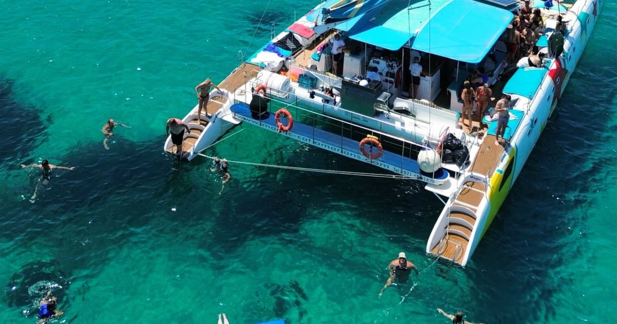 Palma de Mallorca: crucero en catamarán de 3,5 horas con tapas y baño