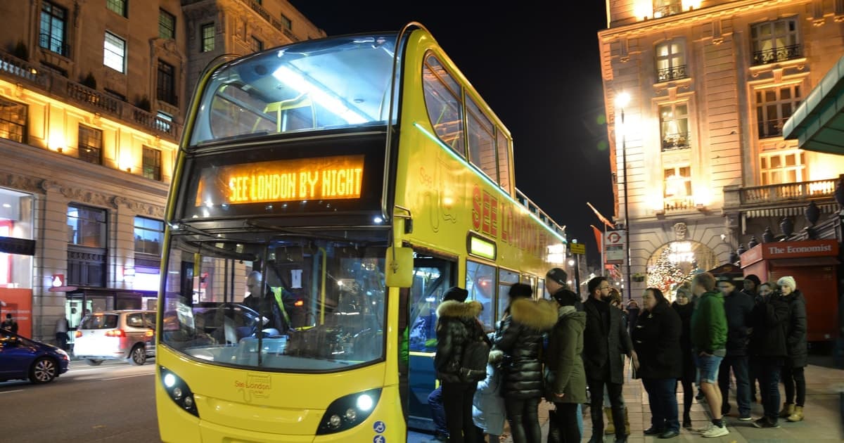 London: Night Bus Tour and Return River Trip