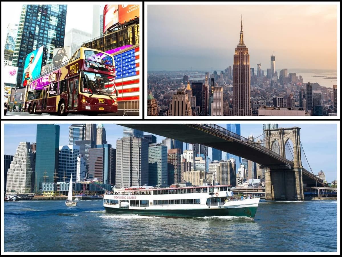 NY: Empire State Building, Boat Cruise, & Hop-on Hop-off Bus