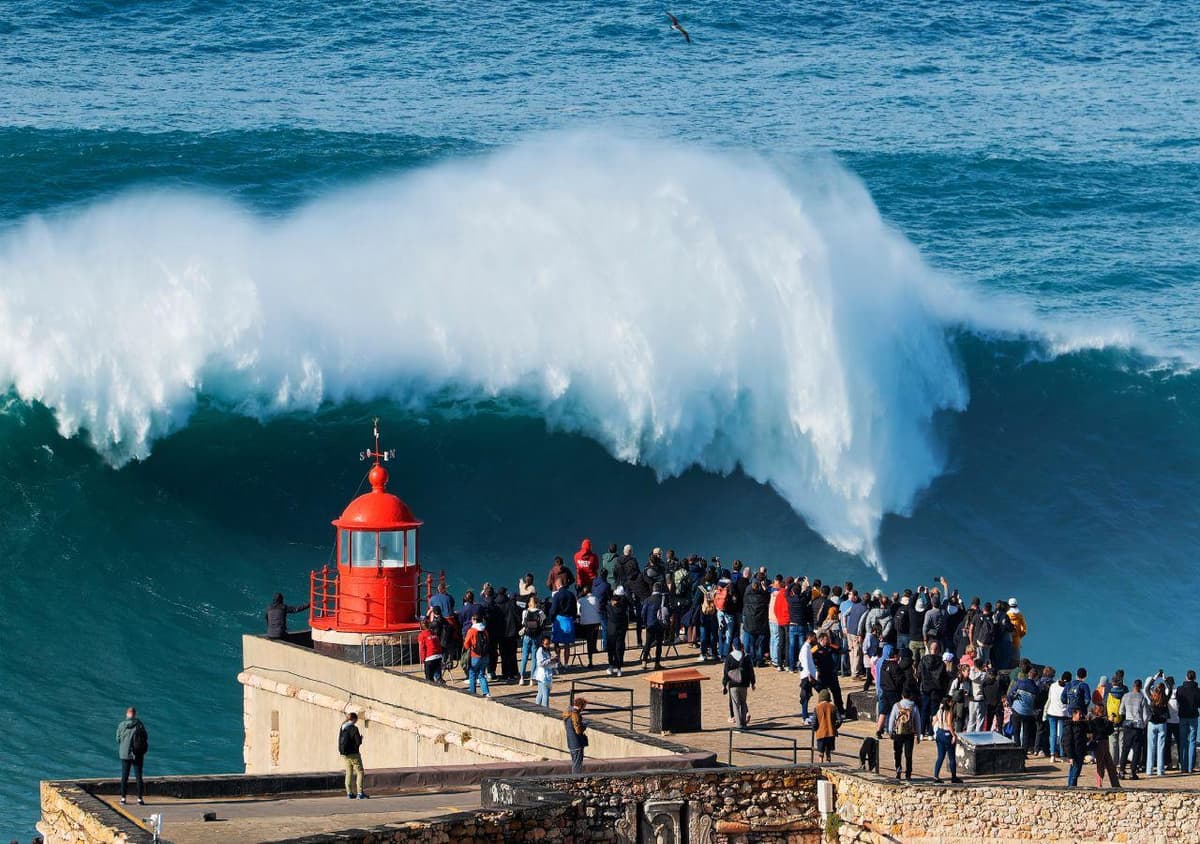 From Lisbon: Nazaré Giant Waves & Medieval Óbidos Day Trip
